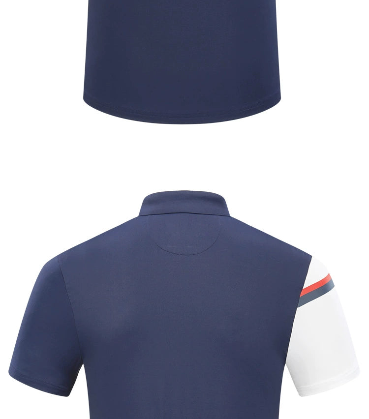 Golf Short-Sleeved T-shirt Men's Golf Sports Clothing Men's Summer Quick-Drying Jersey Sports Polo Shirt White