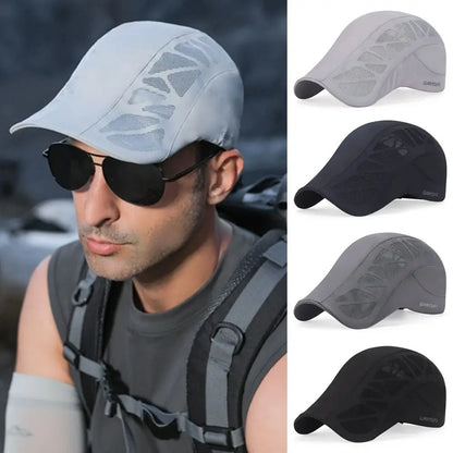 Fashion Letter Beret Hat Men Sun Hats Golf Driving Cabbie Hat Newsboy Flat Summer Cap Peaky Mesh Baseball Caps