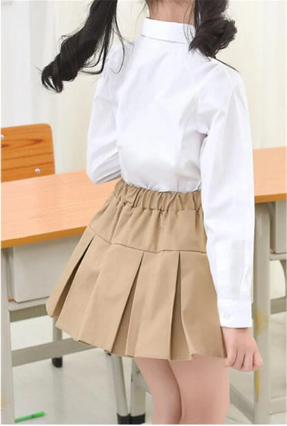 2022 Summer Fashion 3 4 6 8 9 10 12 Years Cotton School Children Clothing Dance Training For Lovey Baby Girls Skirt With Shorts