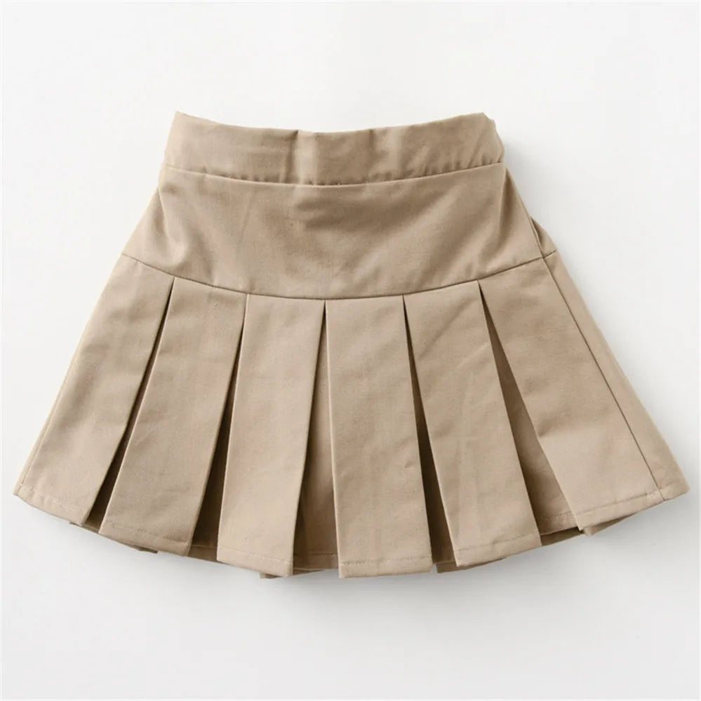 2022 Summer Fashion 3 4 6 8 9 10 12 Years Cotton School Children Clothing Dance Training For Lovey Baby Girls Skirt With Shorts