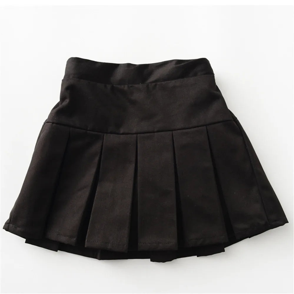 2022 Summer Fashion 3 4 6 8 9 10 12 Years Cotton School Children Clothing Dance Training For Lovey Baby Girls Skirt With Shorts