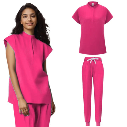 Women Medical Uniforms  Scrubs Sets Hospital Surgical Gowns Short Sleeve Tops Pant Nursing Accessories Doctors Clothes
