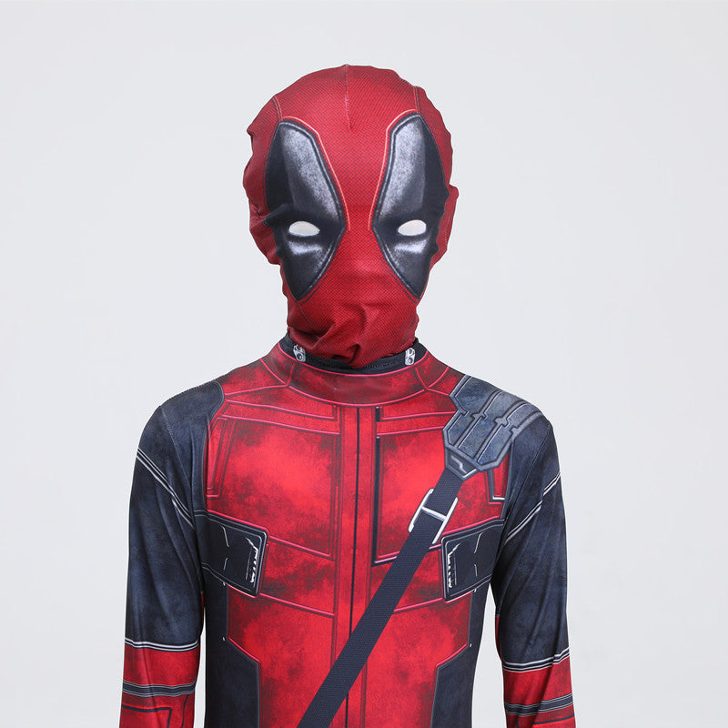 Superhero Deadpool Costume Halloween Cosplay Jumpsuit Boys Fantasy Movie Character Mask Tights with Sword and Bag Holiday Set