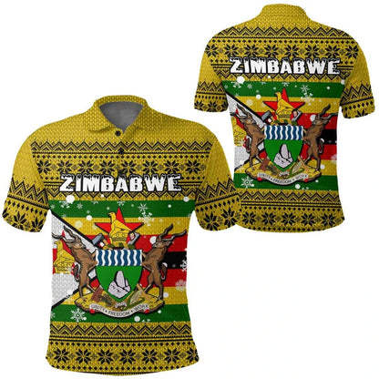 Zimbabwe Flag Map Graphic POLO Shirt GHA National Emblem Polo Shirts For Men Casual Male Streetwear Africa Boy Short Sleeve Tops