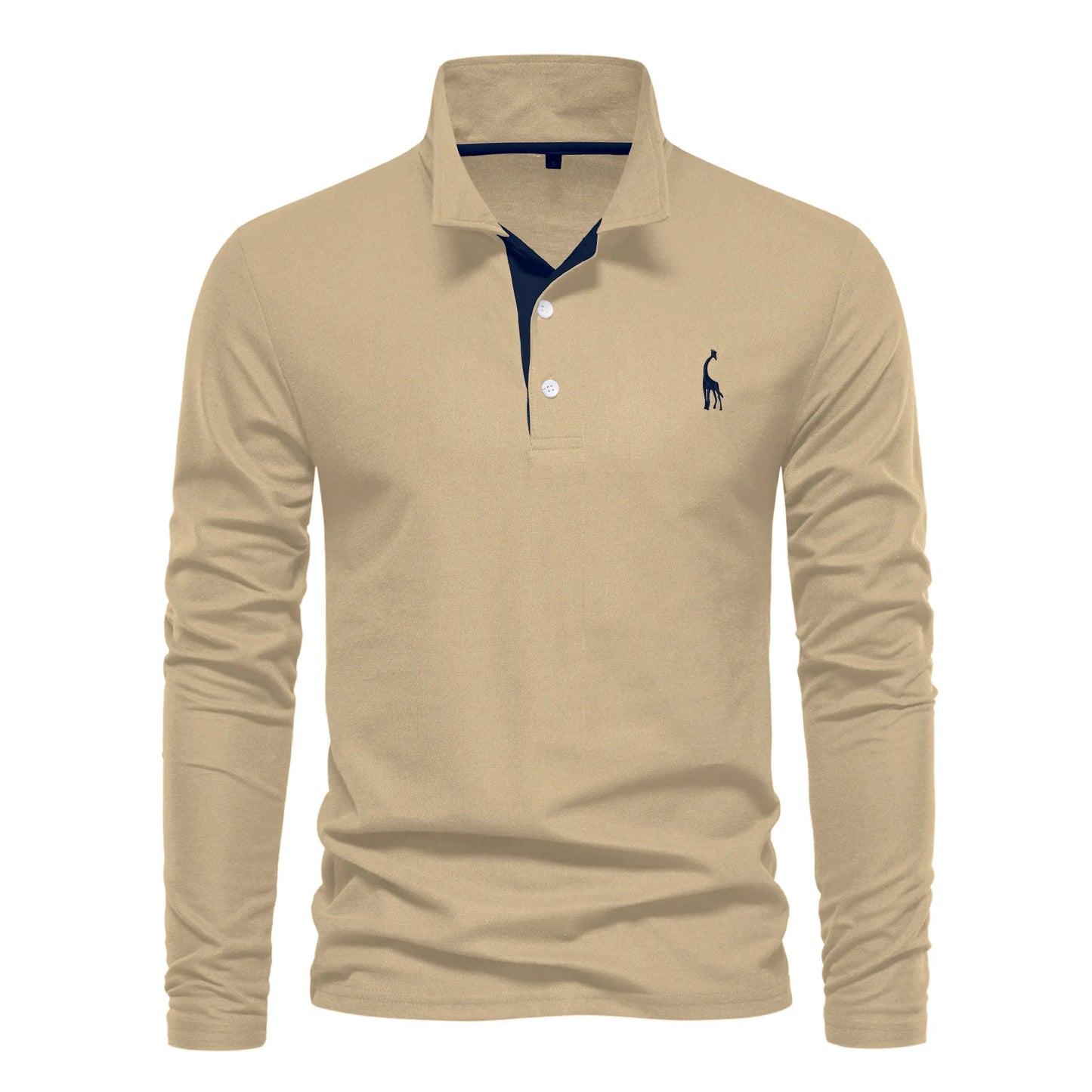 New Autumn Polo T shirt for Men Embroidery Solid Color Long Sleeve Golf Polo Shirts Homme Spring Social Business Polos Male