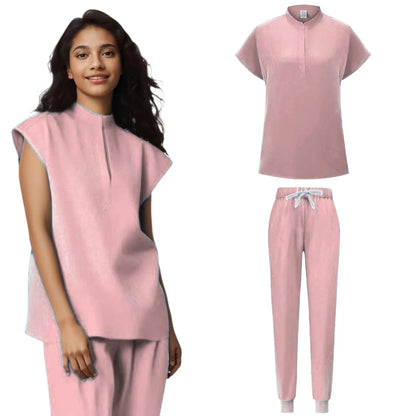 Women Medical Uniforms  Scrubs Sets Hospital Surgical Gowns Short Sleeve Tops Pant Nursing Accessories Doctors Clothes