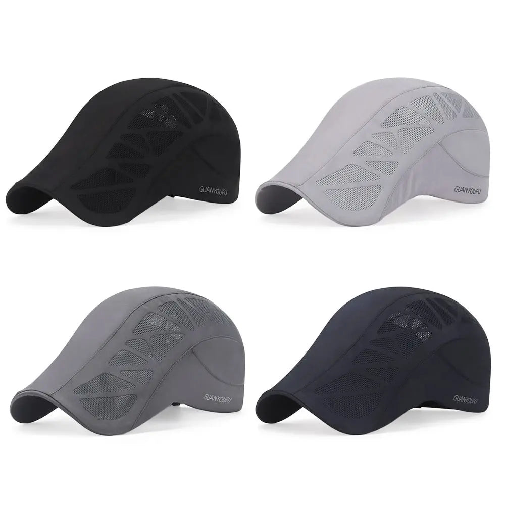 Fashion Letter Beret Hat Men Sun Hats Golf Driving Cabbie Hat Newsboy Flat Summer Cap Peaky Mesh Baseball Caps
