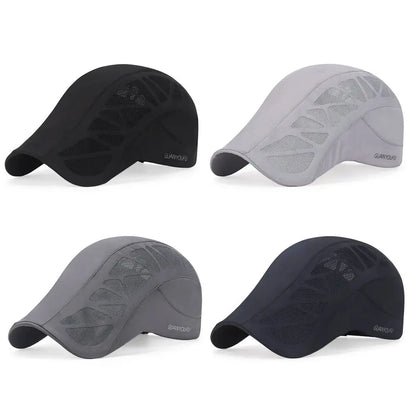 Fashion Letter Beret Hat Men Sun Hats Golf Driving Cabbie Hat Newsboy Flat Summer Cap Peaky Mesh Baseball Caps