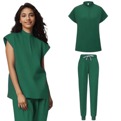 Women Medical Uniforms  Scrubs Sets Hospital Surgical Gowns Short Sleeve Tops Pant Nursing Accessories Doctors Clothes