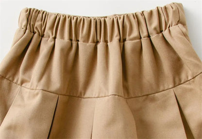 2022 Summer Fashion 3 4 6 8 9 10 12 Years Cotton School Children Clothing Dance Training For Lovey Baby Girls Skirt With Shorts