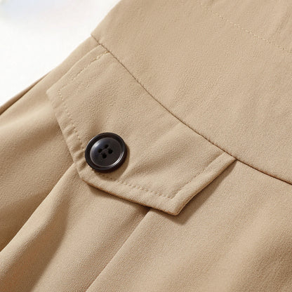 Baby Girls Elegant Cute Solid Color Skirt Casual High Waist Pleated Skate Skirt Suitable For All Seasons and  Occasions