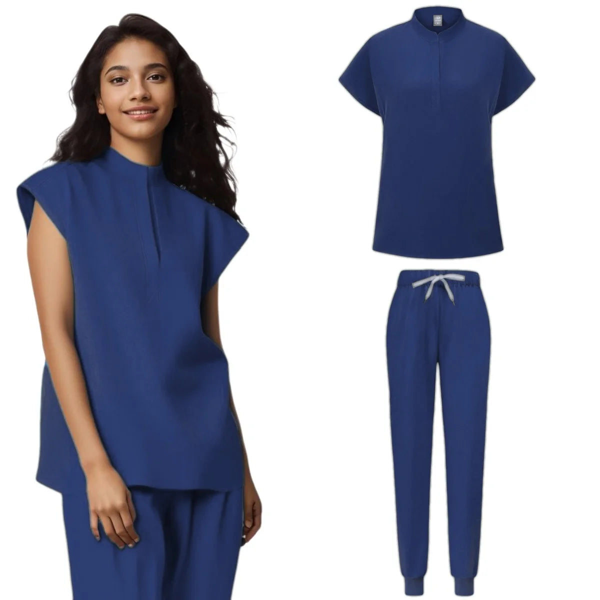 Women Medical Uniforms  Scrubs Sets Hospital Surgical Gowns Short Sleeve Tops Pant Nursing Accessories Doctors Clothes
